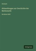 Abhandlungen zur Geschichte der Mathematik Abhandlungen zur Geschichte der Mathematik