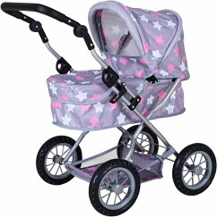 Cover Knorrtoys 63344 - Puppenwagen Mini Lili Star Grey Pink, klappbar, Schieberhöhe: 56cm