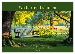 Cover Wo Gärten träumen - Verwunschene Rückzugsorte im Wandel der Jahreszeiten (Tischkalender 2026 DIN A5 quer), CALVENDO Monatskalender