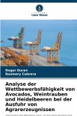 Analyse der Wettbewerbsfähigkeit von Avocados, Weintrauben und Heidelbeeren bei der Ausfuhr von Agrarerzeugnissen