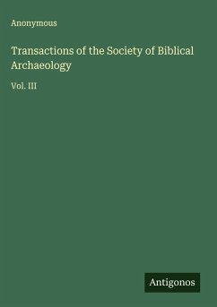 Cover Transactions of the Society of Biblical Archaeology