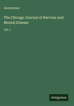 Cover The Chicago Journal of Nervous and Mental Disease