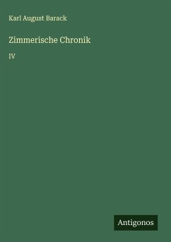 Cover Zimmerische Chronik