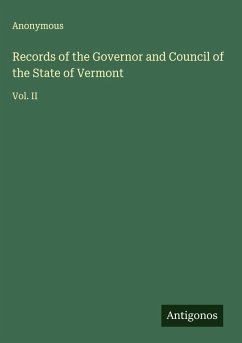Cover Records of the Governor and Council of the State of Vermont