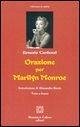 Cover Orazione per Marilyn Monroe. Ediz. italiana e spagnola