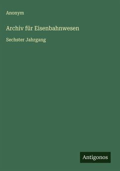 Cover Archiv für Eisenbahnwesen
