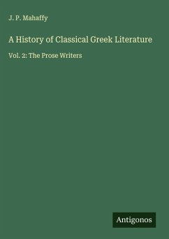 Cover A History of Classical Greek Literature