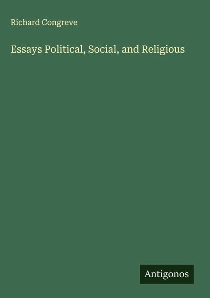 Essays Political, Social, and Religious Essays Political, Social, and Religious