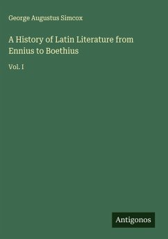 Cover A History of Latin Literature from Ennius to Boethius