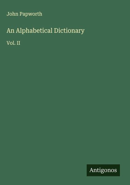 An Alphabetical Dictionary