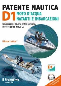 Cover Patente nautica D1 moto d'acqua natanti e imbarcazioni. Navigazione diurna entro 6 miglia, motore entro 115,6 CV