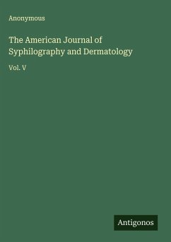 Cover The American Journal of Syphilography and Dermatology