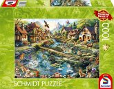 Schmidt 58874 - Dörfchen am Waldesrand, Puzzle, 1000 Teile Schmidt 58874 - Dörfchen am Waldesrand, Puzzle, 1000 Teile