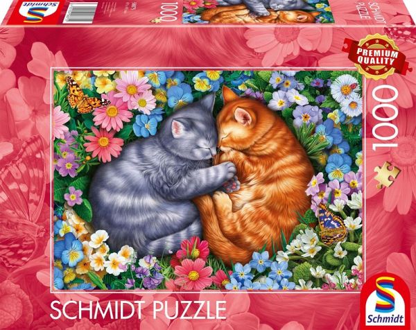 Schmidt 58875 - Schlafende Samtpfoten, Katzen, Puzzle, 1000 Teile Schmidt 58875 - Schlafende Samtpfoten, Katzen, Puzzle, 1000 Teile