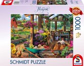 Schmidt 58632 - Jeff Haynie, Gartenhaus Abri de jardin, Puzzle, 1000 Teile
