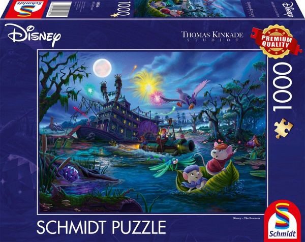Schmidt 58046 - Thomas Kinkade Studios, Disney, The Rescuers (Bernard und Bianca), Puzzle, 1000 Teile Schmidt 58046 - Thomas Kinkade Studios, Disney, The Rescuers (Bernard und Bianca), Puzzle, 1000 Teile