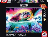 Schmidt 58634 - Sheena Pike, Neon-Schildkröte, Puzzle, 1000 Teile