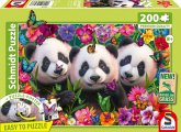 Schmidt 56578 - Panda Trio, Kinderpuzzle+Poster, 200 Teile