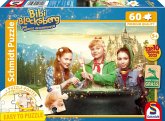 Schmidt 56591 - Bibi Blocksberg, Das große Hexentreffen, Junghexen am Kessel, Kinderpuzzle+Poster, 60 Teile