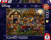 Schmidt 58048 - Thomas Kinkade Studios, Disney, Mickey and Minnie, Kürbisfest, Halloween, Puzzle, 1000 Teile