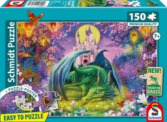 Cover Schmidt 56577 - Kleiner Drache, Kinderpuzzle+Poster, 150 Teile