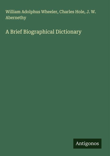 A Brief Biographical Dictionary A Brief Biographical Dictionary