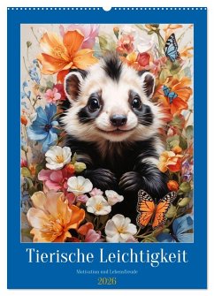 Tierische Leichtigkeit (Wandkalender 2026 DIN A2 hoch), CALVENDO Monatskalender - Calvendo;Sattler, Heidemarie