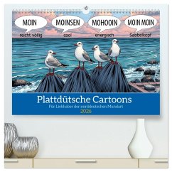 Plattdütsche Cartoons (hochwertiger Premium Wandkalender 2026 DIN A2 quer), Kunstdruck in Hochglanz Plattdütsche Cartoons (hochwertiger Premium Wandkalender 2026 DIN A2 quer), Kunstdruck in Hochglanz