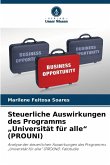 Steuerliche Auswirkungen des Programms "Universität für alle" (PROUNI)