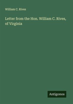Cover Letter from the Hon. William C. Rives, of Virginia