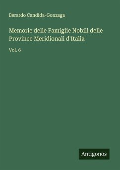 Cover Memorie delle Famiglie Nobili delle Province Meridionali d'Italia