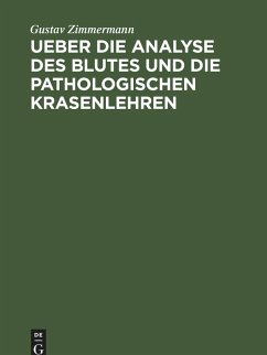 Cover Ueber die Analyse des Blutes und die pathologischen Krasenlehren (eBook, PDF)