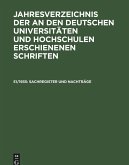 Sachregister und Nachträge (eBook, PDF)