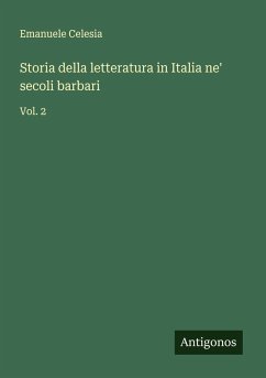 Cover Storia della letteratura in Italia ne' secoli barbari