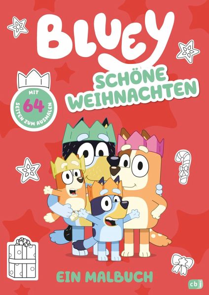 BLUEY - Schöne Weihnachten - Ein Malbuch   (Mängelexemplar)