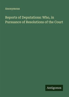 Cover Reports of Deputations: Who, in Pursuance of Resolutions of the Court