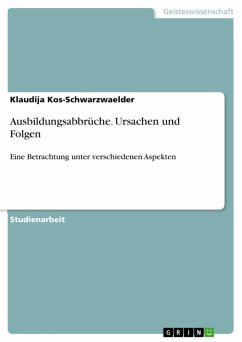 Cover Ausbildungsabbrüche. Ursachen und Folgen (eBook, PDF)