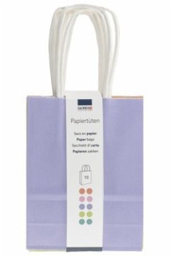 Cover Papiertragetasche, Kordelgriff 12x15x5,5cm, 10St, pastell FSC
