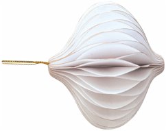 Cover Wabentropfen mit Hänger,weiss 8cm, 4St., Papier