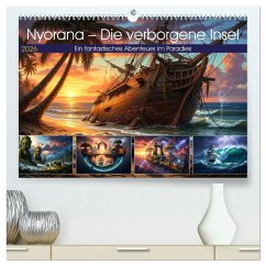 Cover Nyorana - Die verborgene Insel (hochwertiger Premium Wandkalender 2026 DIN A2 quer), Kunstdruck in Hochglanz