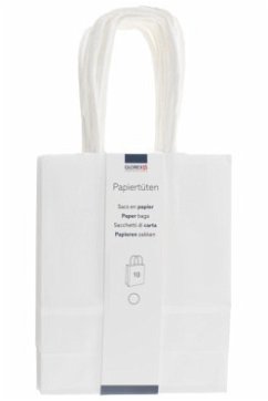 Cover Papiertragetasche, Kordelgriff 12x15x5,5cm, weiss, 10St
