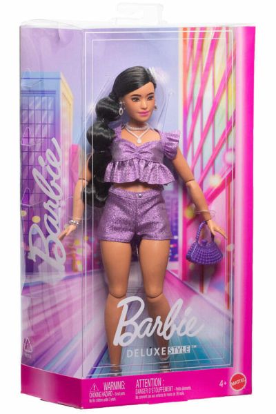 Barbie Deluxe Style im violetten Metallic Outfit Barbie Deluxe Style im violetten Metallic Outfit