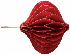 Cover Wabentropfen mit Hänger, rot 8cm, 4St., Papier