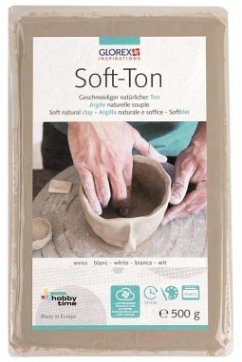 Cover Soft-Ton weiss 500g lufthärtend / brennbar 1040°C