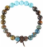 Armband, Naturstein, bunt DIY, 8mm