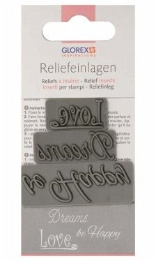 Cover Reliefeinlage 3St Dreams / Love / be happy