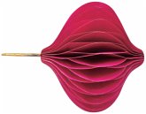 Wabentropfen mit Hänger, pink 8cm, 4St., Papier