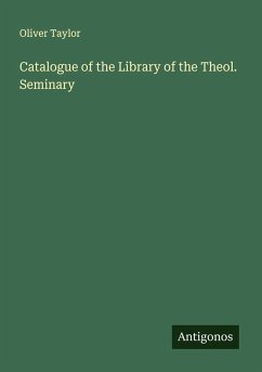 Cover Catalogue of the Library of the Theol. Seminary
