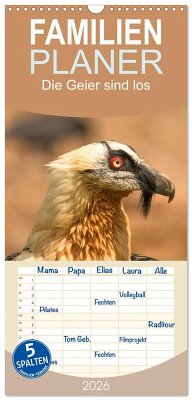 Cover Familienplaner 2026 - Die Geier sind los mit 5 Spalten (Wandkalender, 21 x 45 cm) CALVENDO