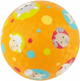 Sigikid 43522 - Ball Konfetti Farm, orange, Naturkautschukball, 12 cm